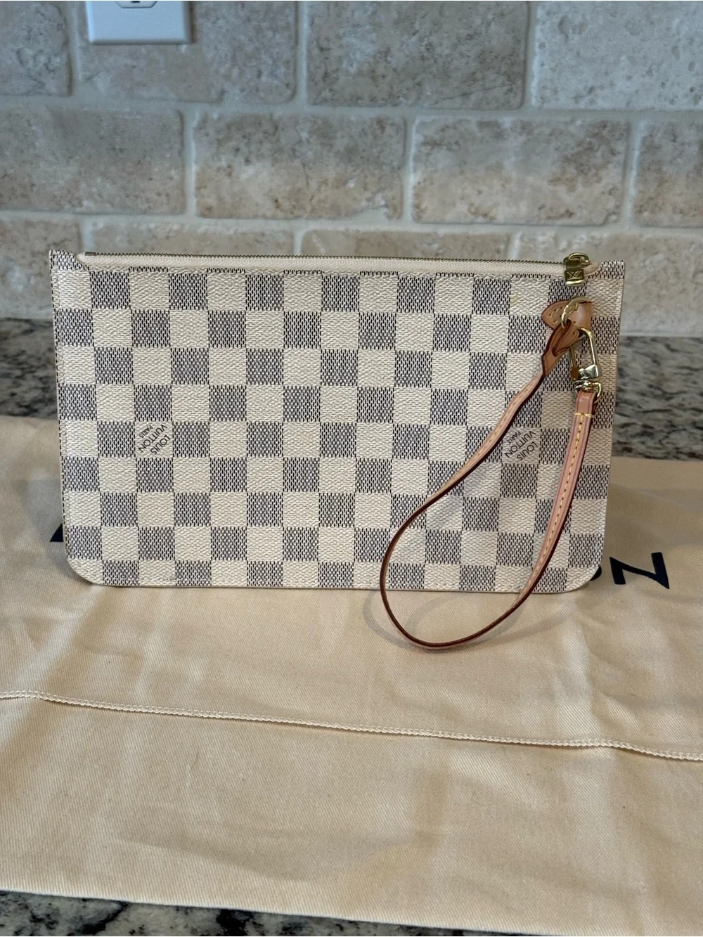 Louis Vuitton Damier Azur Neverfull Pouch